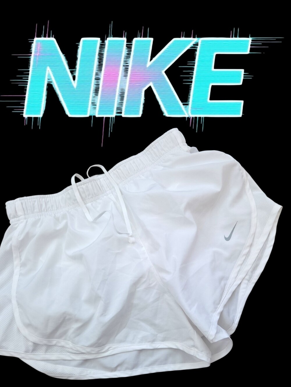 *1616 Nike white dri-fit active Shorts Women size M